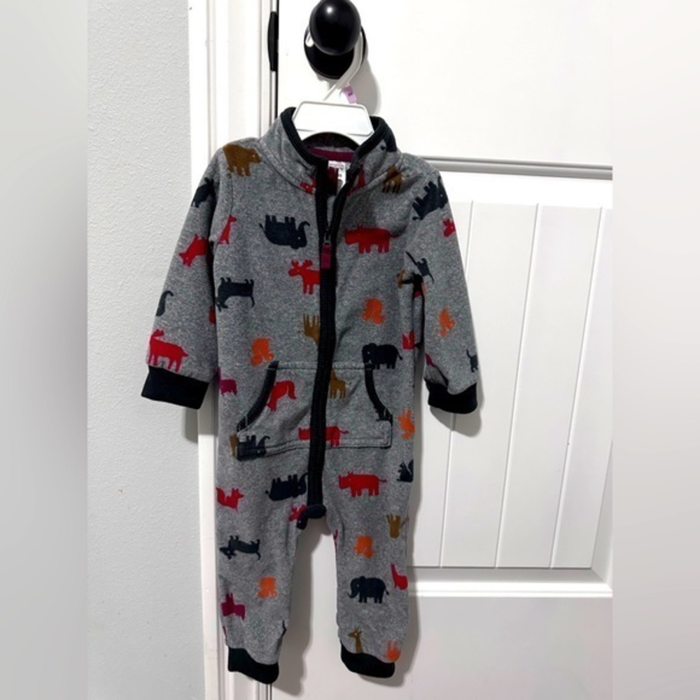 Carter’s Hooded‎ Fleece Footless Jumpsuit Size 18M